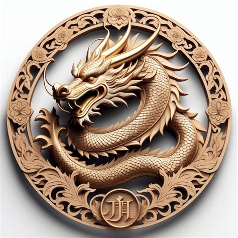 Premium Photo | A golden dragon with Chinese calligraphy24