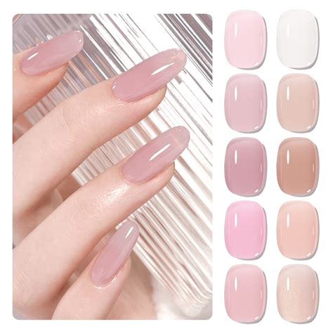 amazoncom shoyum nude pink gel nail polish set  colors neutral