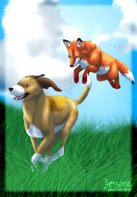 The Fox and the Hound by Yazora on DeviantArt