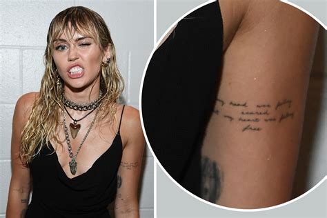 Miley Cyrus Upper Arm Tattoo