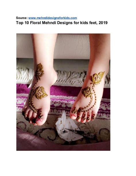 Top 10 Mehndi Designs for Kids Feet, 2019