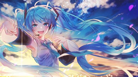 #307674 Anime, Girl, Singing, Hatsune Miku, Vocaloid, 4K wallpaper ...