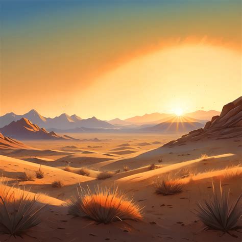 desert sunrise landscape   ai scribbles