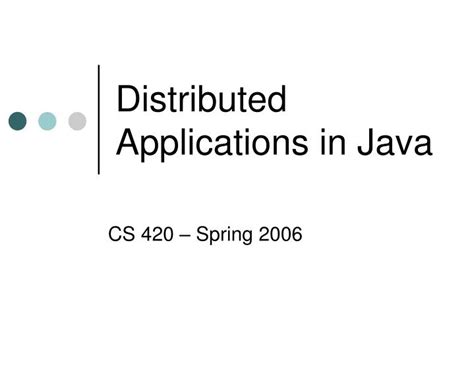 distributed applications  java powerpoint