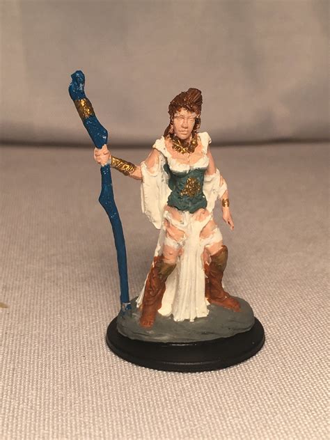 Female Half Elf Druid Painted Dnd Miniature/human Druid - Etsy