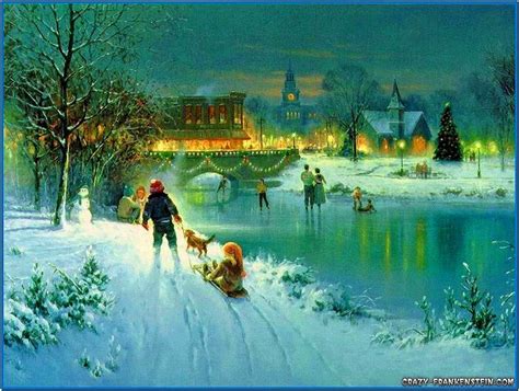 Christmas winter scenes screensavers - Download free