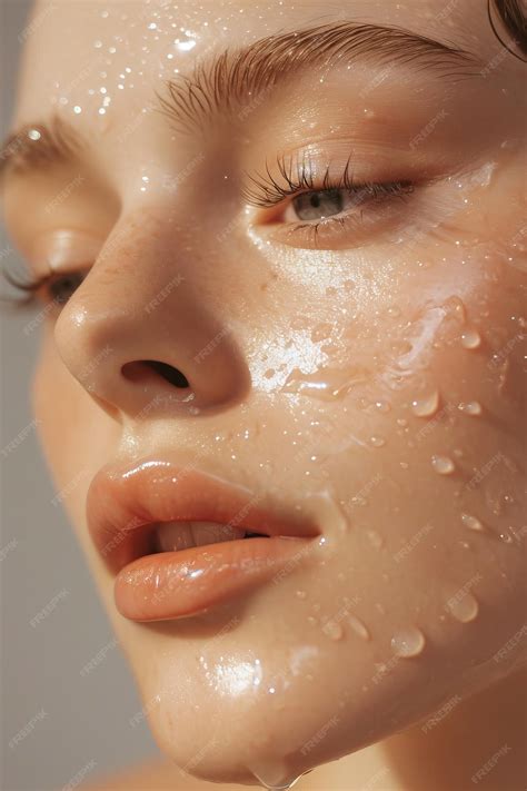 Premium Photo | A closeup displaying the effects of using serums for