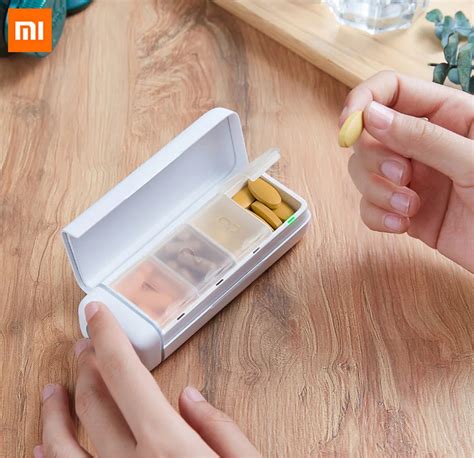 Xiaomi Mijia hipe Смарт напоминание туристическая таблетница 4 сетки ...