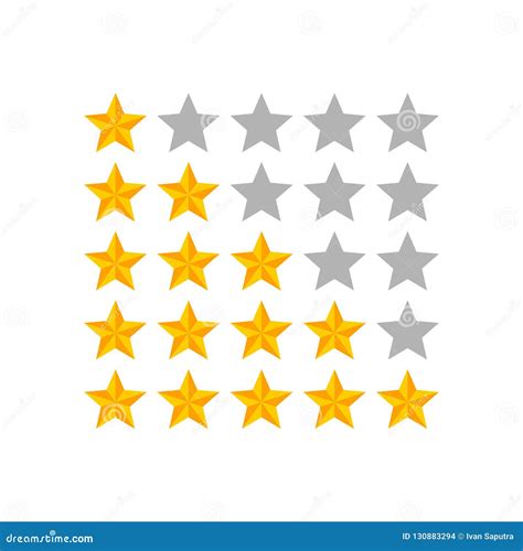 Rating Star Vector Illustration, Ranking Stars Vector | CartoonDealer