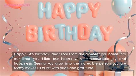 999+ Best, happy 27th birthday son wishes, quotes from Mom & Dad ...
