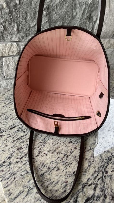Louis Vuitton Neverfull MM Damier Ebene Rose Ballerine - LVLENKA Luxury ...