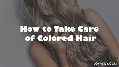 how to maintain dyed hair