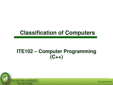 classification  computers powerpoint