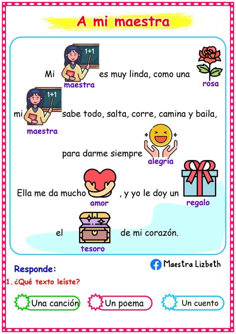 Maestra Lizbeth - POEMA A MI MAESTRA 👩‍🏫👨‍🏫 🌐 Comparte... | Facebook
