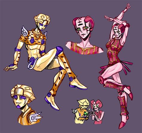[Fanart] Some sketches of Gold Experience and Spice Girl : r