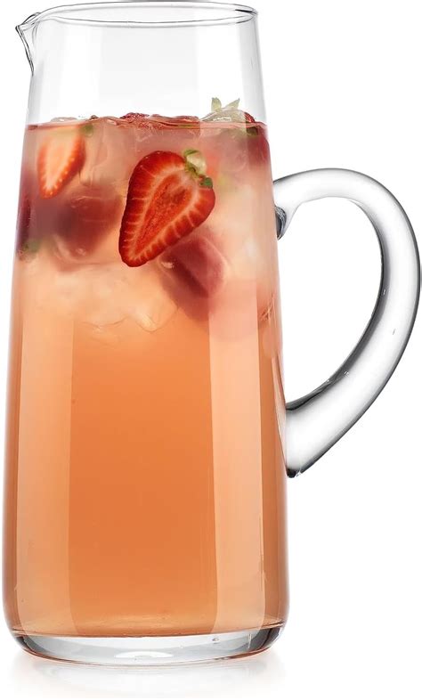 amazoncom glass water pitcher  spout  oz elegant serving