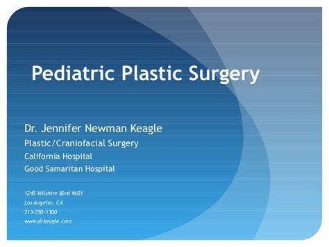 Pediatric Plastic Surgery