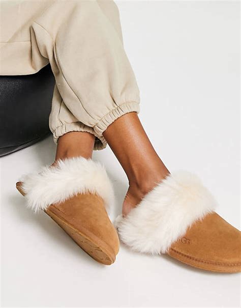 UGG Scuff Sis slippers in chestnut | ASOS