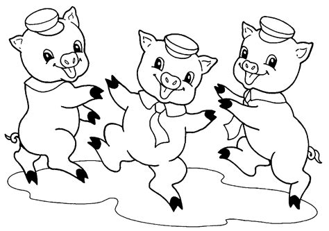 Раскраска Ниф-Ниф Нуф-Нуф и Наф-Наф | Biggetjes, Dieren kleurplaten ...