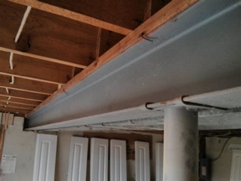 basement - Attaching non-load bearing walls to steel I-beams - Home