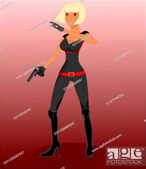 An action anime style spy or agent character, Stock Photo, Picture And Low Budget Royalty Free ...