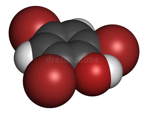 Tribromophenol TBP, 2,4,6-Tribromophenol Molecule. Used As Fungicide ...