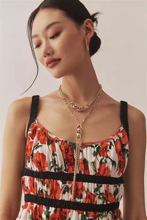 Layered Y-Neck Chain Necklace | Anthropologie