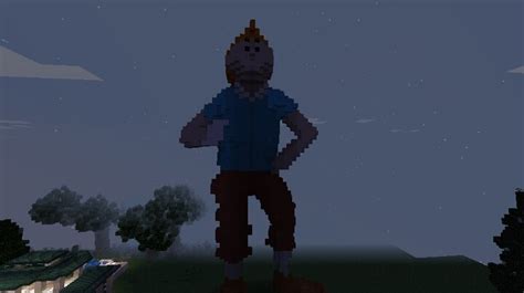 Tin Tin Statue (adventures of Tin Tin) Minecraft Map