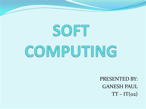 soft computing