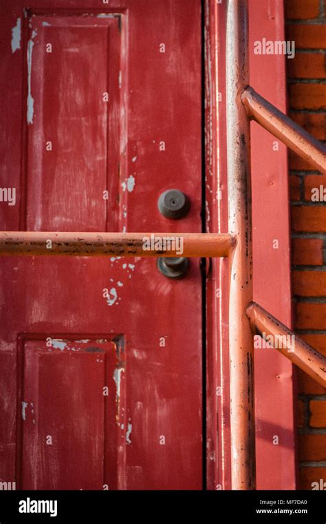 OLD RED DOOR Stock Photo - Alamy