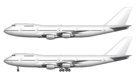 Boeing 747-200 blank illustration templates – Norebbo