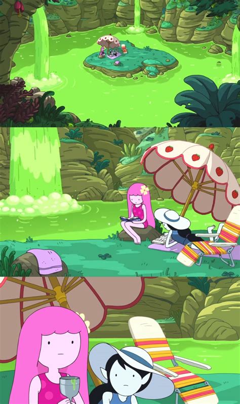 Bubbline in "Bonnibel Bubblegum", screen shots of Marceline and
