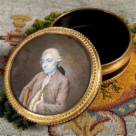 Exceptional Antique 18th Century French Portrait Miniature Snuff Box ...