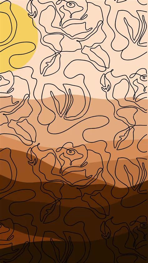 Minimalistic Backgrounds in Brown, Yellow, and Orange