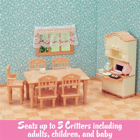Calico Critters Dining Room Set, Dollhouse Furniture and Accessories ...