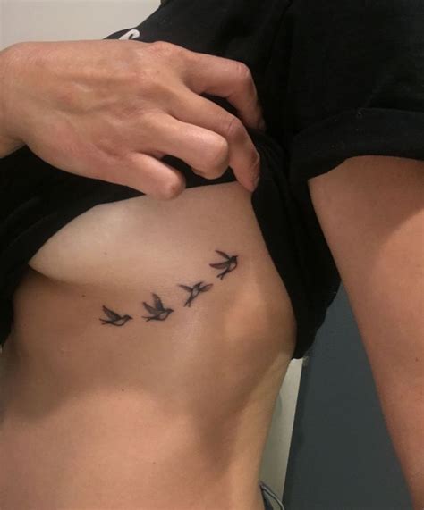 Pin by Tia on tattoo ideas | Small rib tattoos, Bird tattoo ribs, Rib tattoos for women