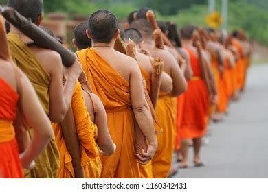 Theravada Buddhism Monks On Road Stock Photo 1160342431 | Shutterstock