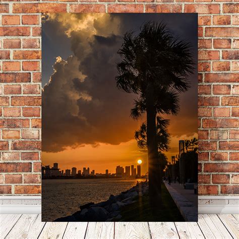Miami Sunset Poster & Canvas - Art Hoodie