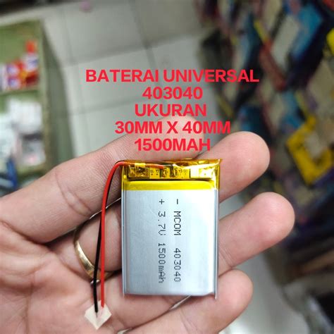 Jual BATERAI 403040 UKURAN 30mm x 40mm 1500mah KABEL 2 , KABEL 3 DAN ...