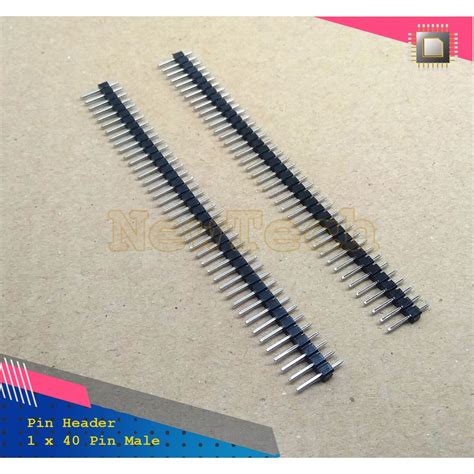 jual pin header male strip single row  pin  pin pitch mm
