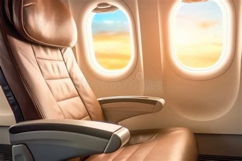 Airplane First Class Interior View, AI Generated Stock Illustration ...