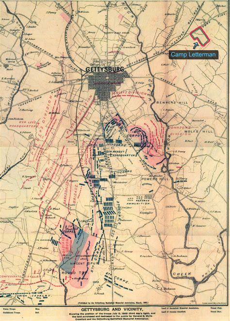 The Battle Of Gettysburg Map