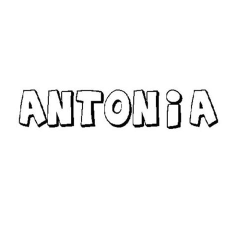 Nome Antonia Para Imprimir - ANTONIA: Dibujos para colorear