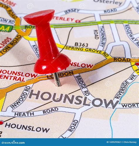 Hounslow on a UK Map editorial photography. Image of kingdom - 169529362