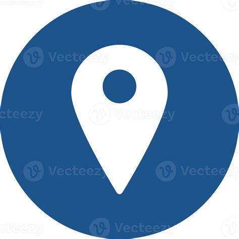 Location pointer pin icon design in blue circle. 14440939 PNG