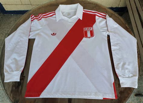 peru fpf  world cup home vintage adidas jersey shirt camiseta p