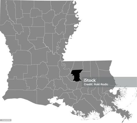 Location Map Of The East Baton Rouge Parish Of Louisiana Usa Stock ...