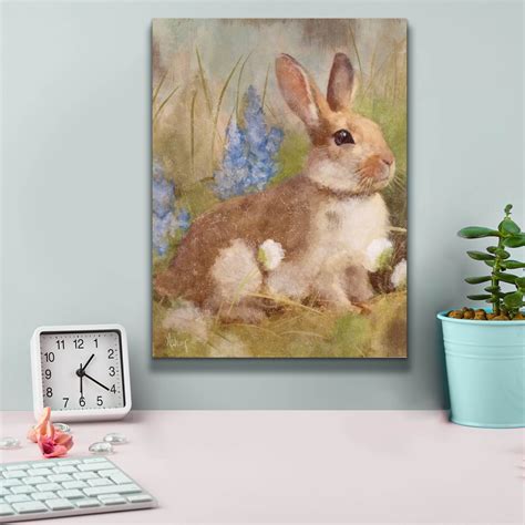 August Grove® 'Bunny In Meadow' by Ashley Bradley Canvas Wall Art | Wayfair