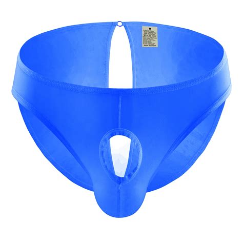 Gay Jock Briefs | Ice Silk Open Crotch Open Butt Jock Briefs