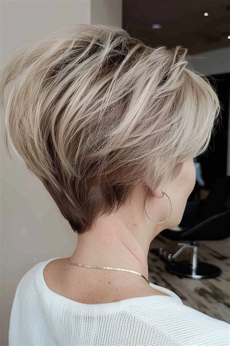 Back View Of Stacked Wedge Haircut